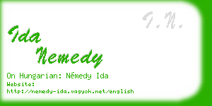 ida nemedy business card